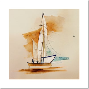 Sailing on a Sunny Day Posters and Art